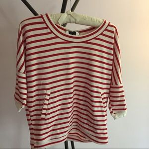 Striped Anthropologie shirt with pockets